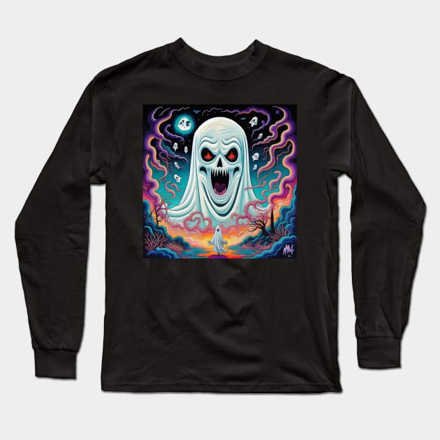 Funny ghost Long Sleeve T-Shirt by Virshan